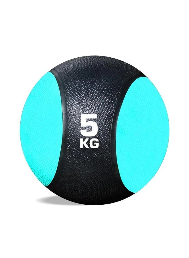 Rubber medicine ball - multi-colored, 5 kg, rehabilitation and fitness ball - Image 3